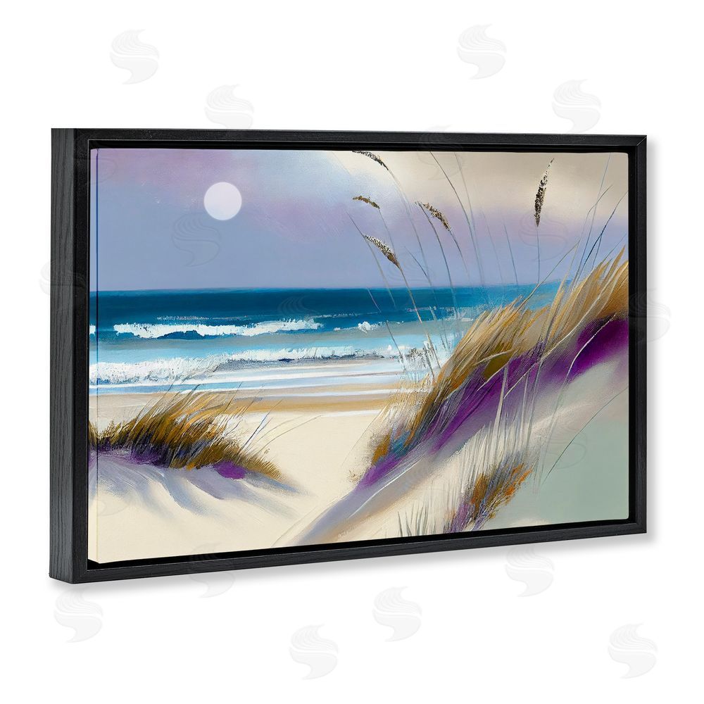 Sasha Beach Dunes Serenity Black Floating Frame Canvas Wall Art Print