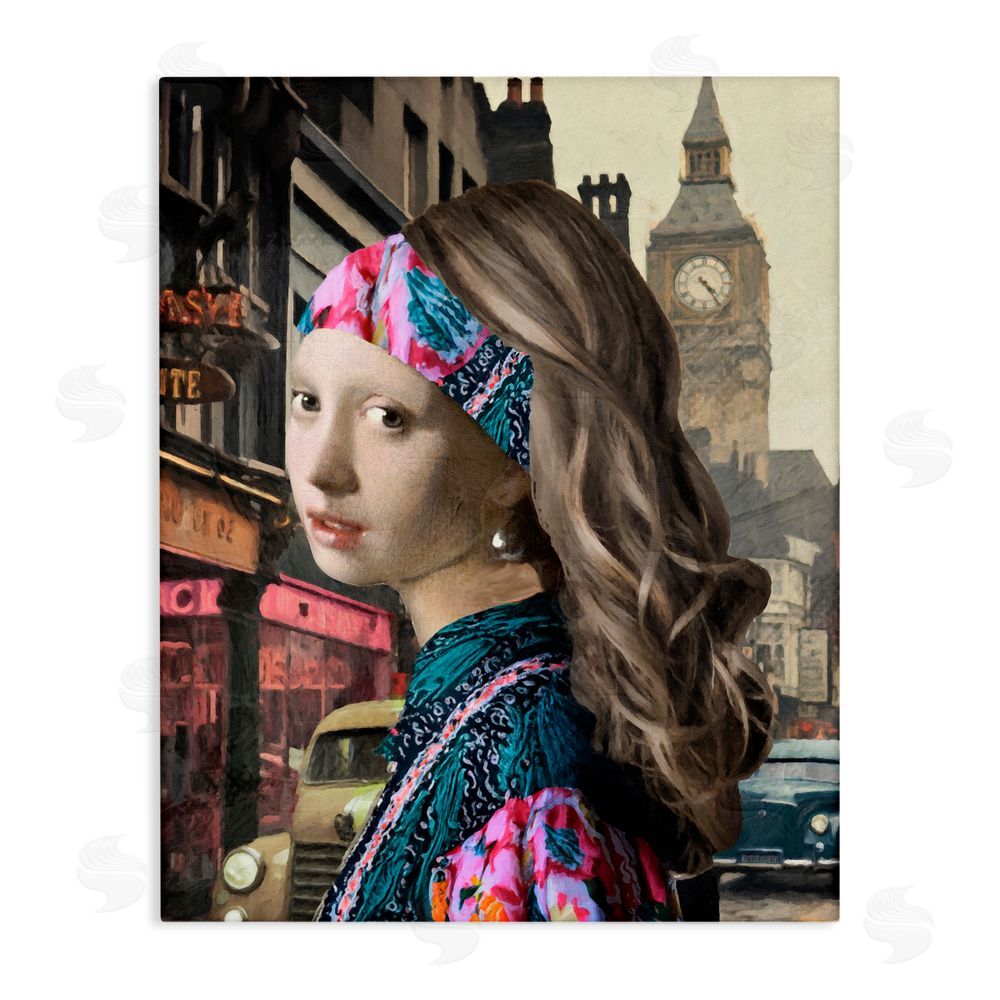 Sasha Carnaby Street Remix Painting Stretched Canvas Wall Art Print
