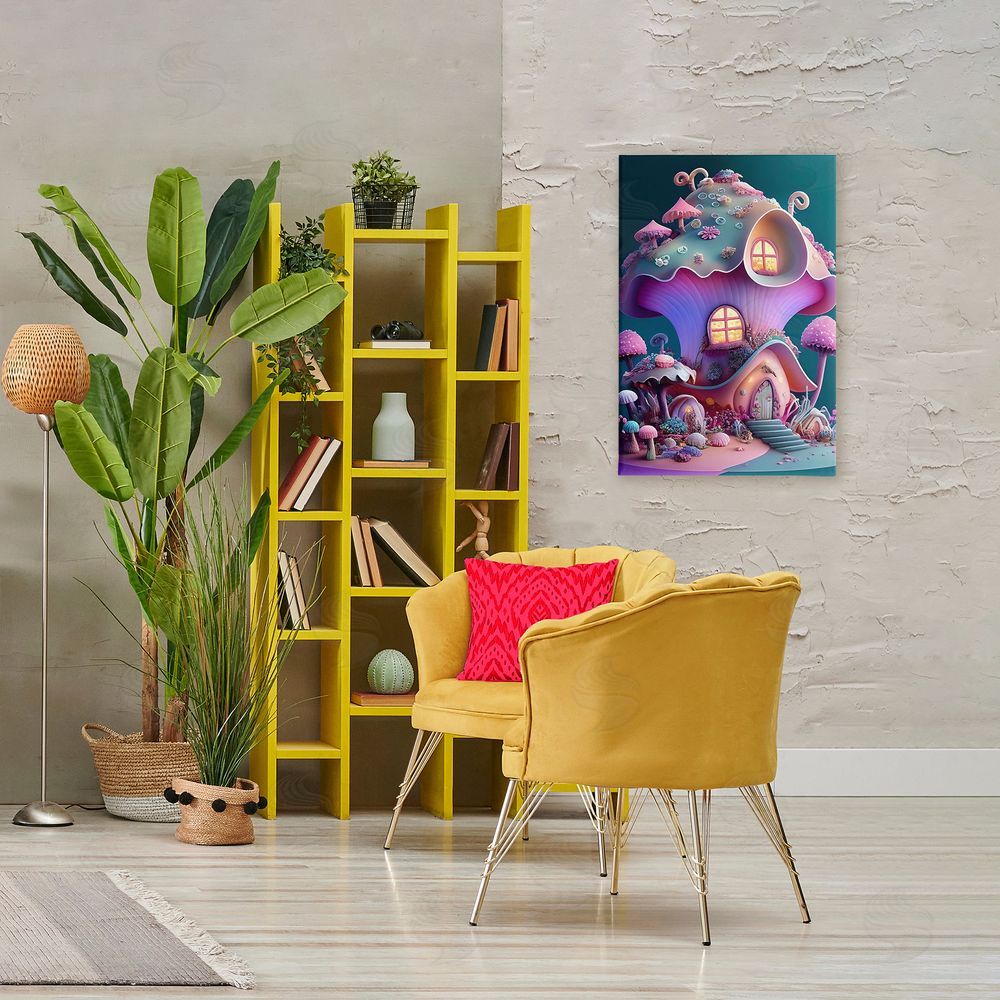 Sasha Magicville Fairytale Mushroom House Canvas Art on Wall