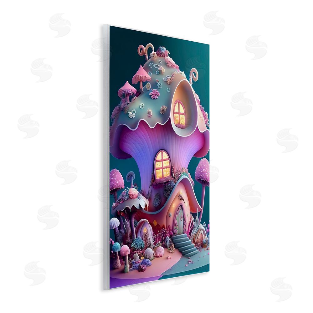Sasha Magicville Fairytale Mushroom House Wall Plaque Art Print
