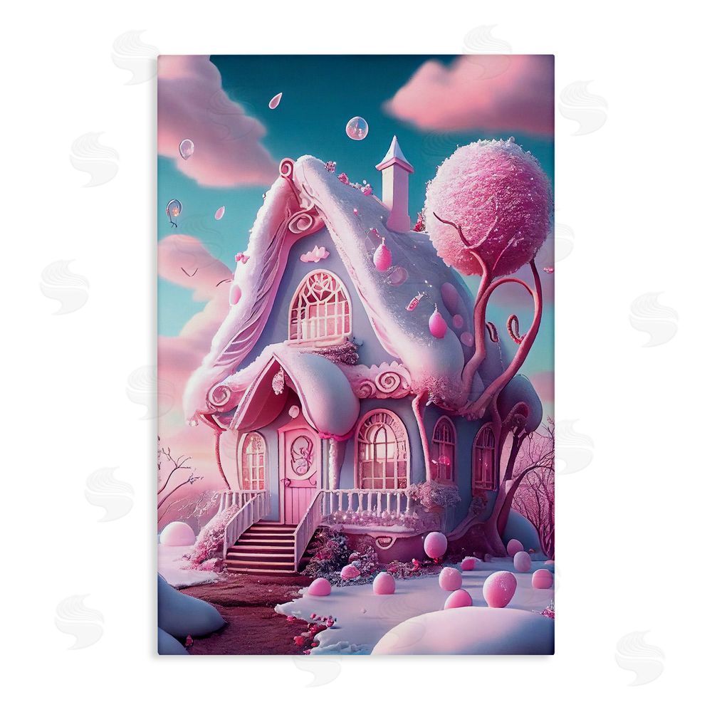 Sasha Magicville Sugar Blossom Cottage Canvas Wall Art Print