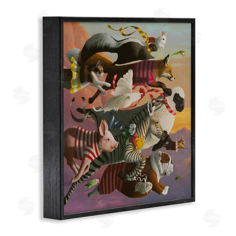 Heather Gauthier Thick As Thieves Animals Black Framed Giclee Print Wall Art