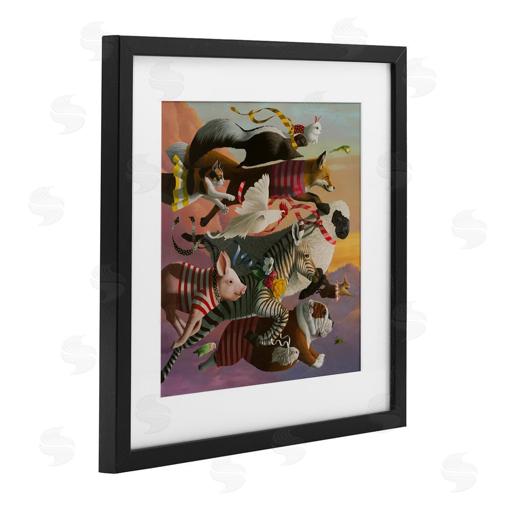 Heather Gauthier Thick As Thieves Animals Black Framed Print Under Glass Wall Art