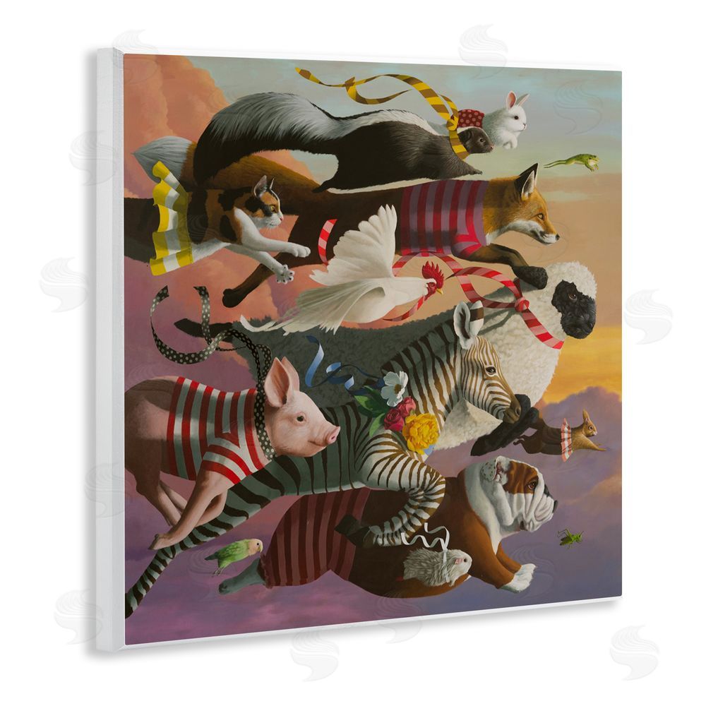 Heather Gauthier Thick As Thieves Animals Wooden Wall Plaque Art Print