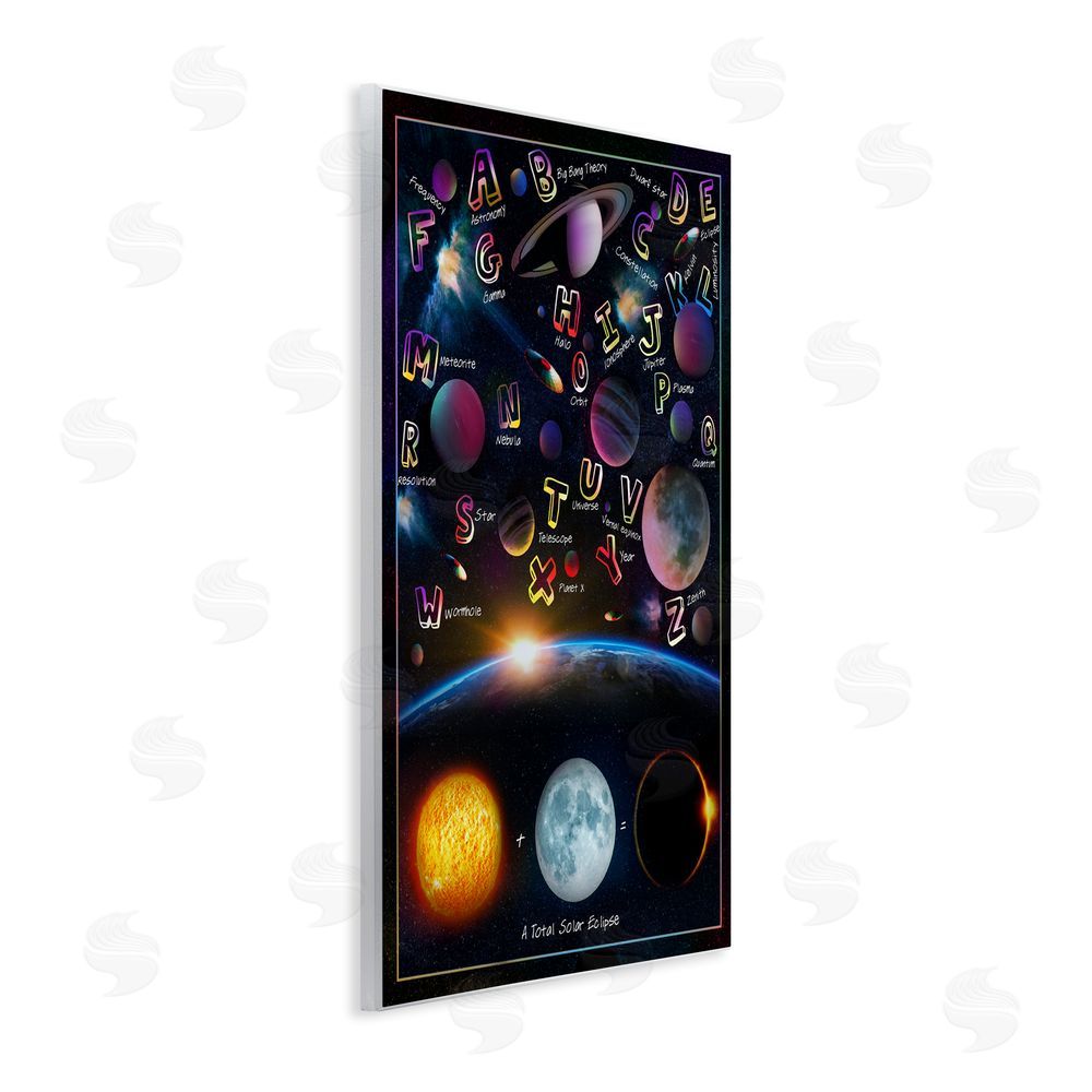 Ali Chris Educational Astronomy Alphabet Wooden Wall Plaque Art Print