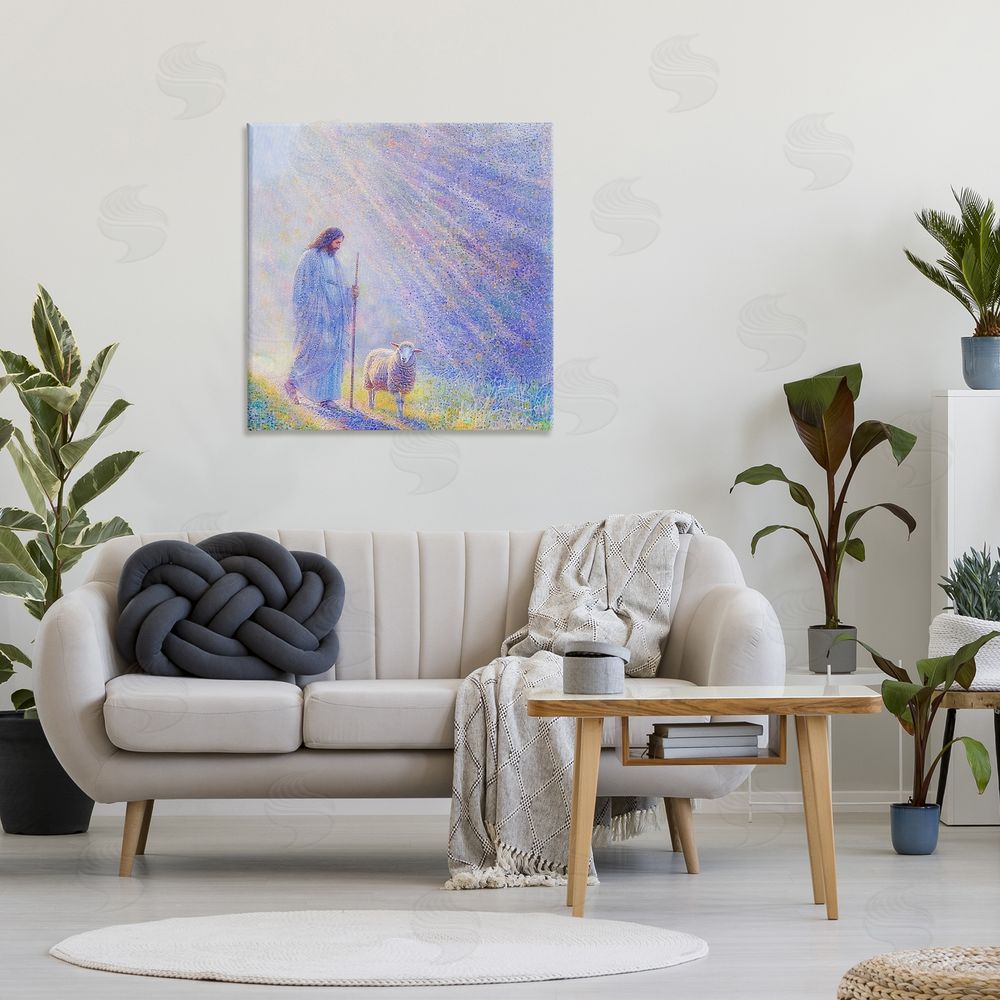 Ivan Guaderrama Guiding Light Shepherd Stretched Canvas Wall Art Print in Room