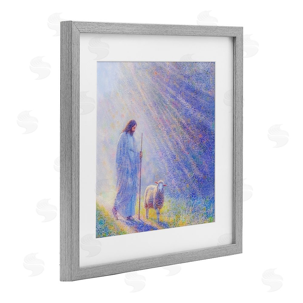 Ivan Guaderrama Guiding Light Shepherd Gray Framed Print Under Glass Wall Art