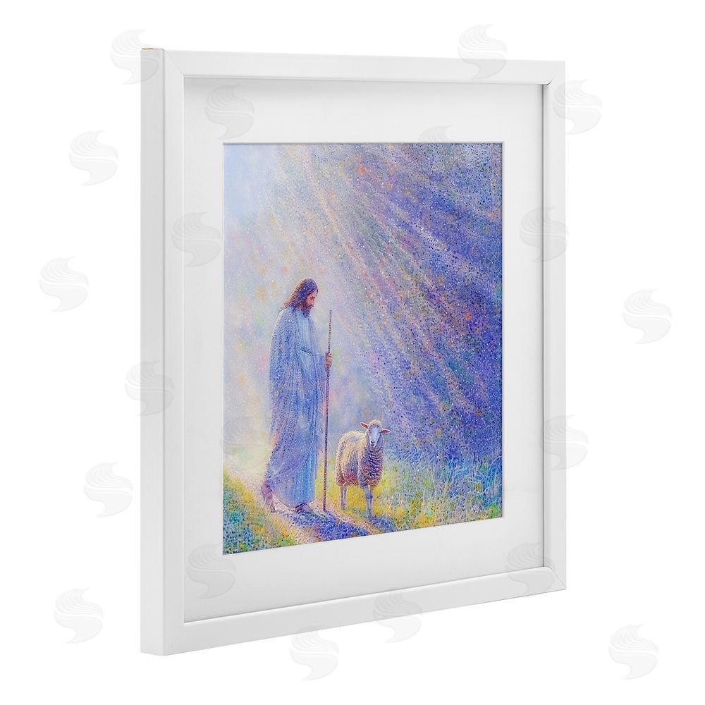 Ivan Guaderrama Guiding Light Shepherd White Framed Print Under Glass Wall Art