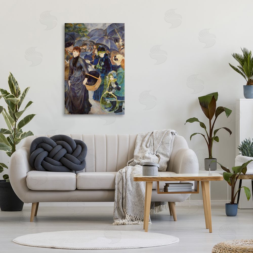 Masters Collection The Umbrellas Renoir Stretched Canvas Wall Art Print in Room