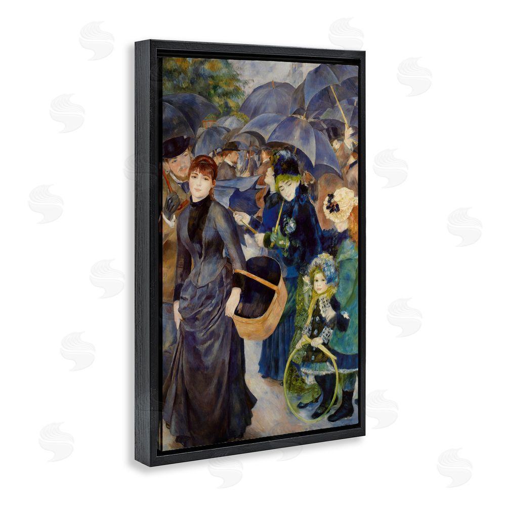 Masters Collection The Umbrellas Renoir Black Floating Frame Canvas Wall Art Print