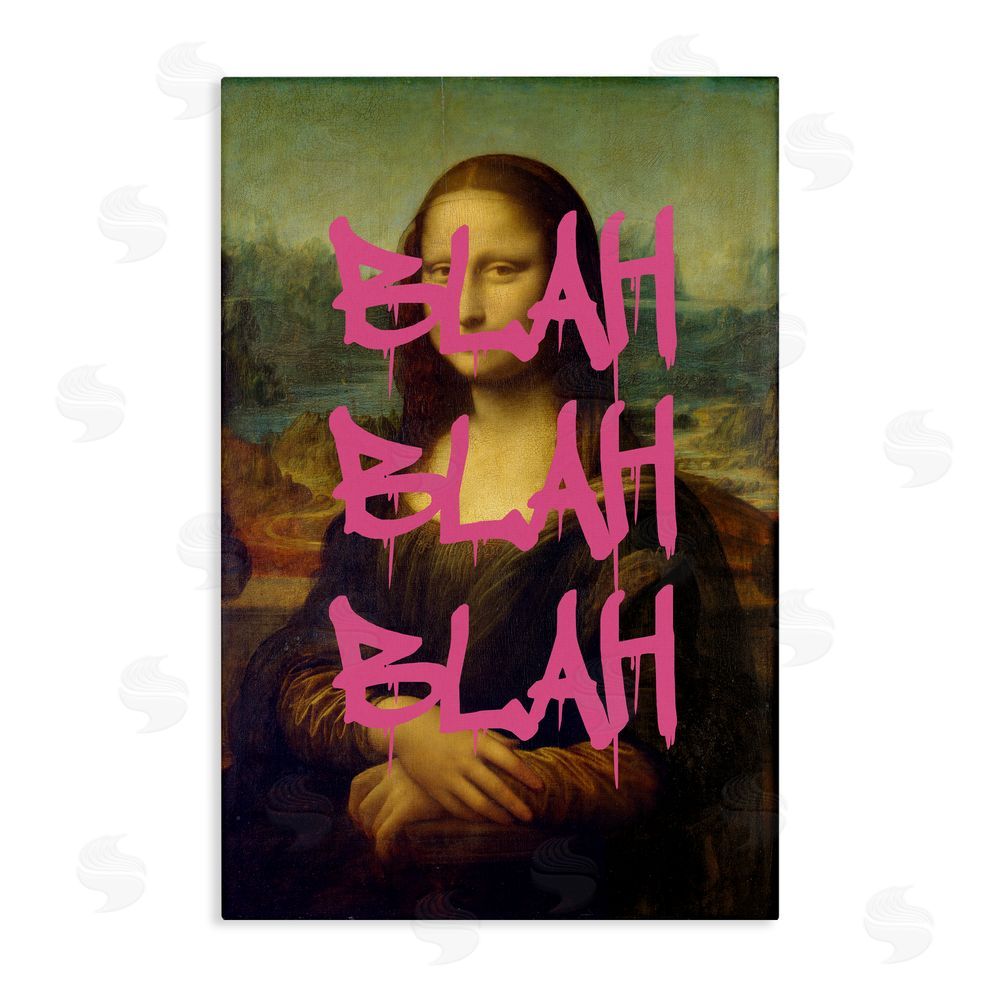 Masters Redux Graffiti Over Mona Lisa Stretched Canvas Wall Art Print