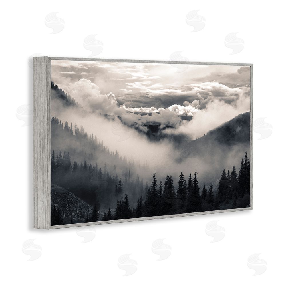 Decent Exposures Billowing Fog Atmosphere Gray Framed Giclee Print Wall Art