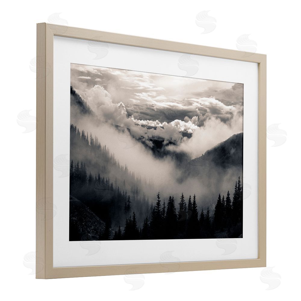 Decent Exposures Billowing Fog Atmosphere Brown Framed Print Under Glass Wall Art