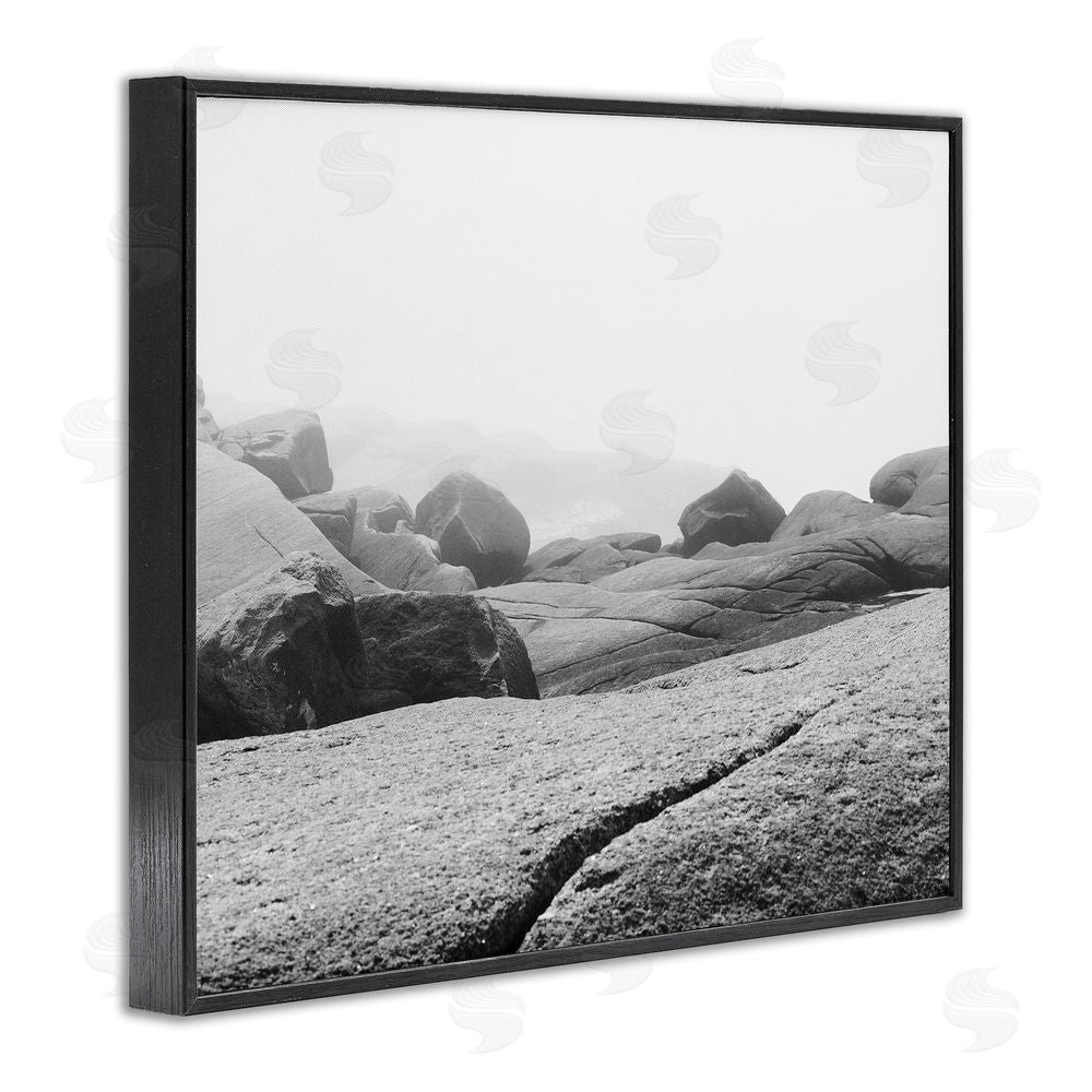 Clive Branson Rocks at Peggy's Cove Black Framed Giclee Print Wall Art