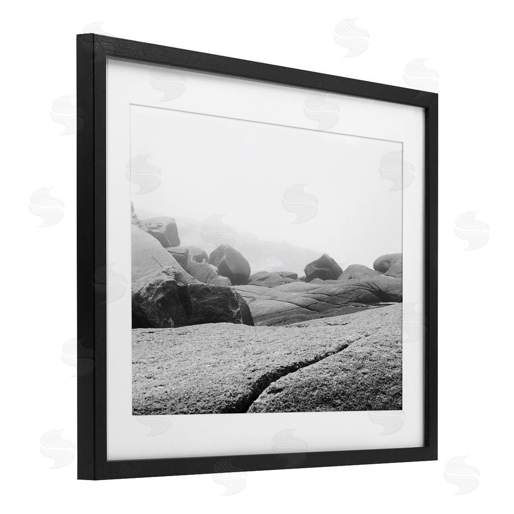 Clive Branson Rocks at Peggy's Cove Black Framed Print Under Glass Wall Art