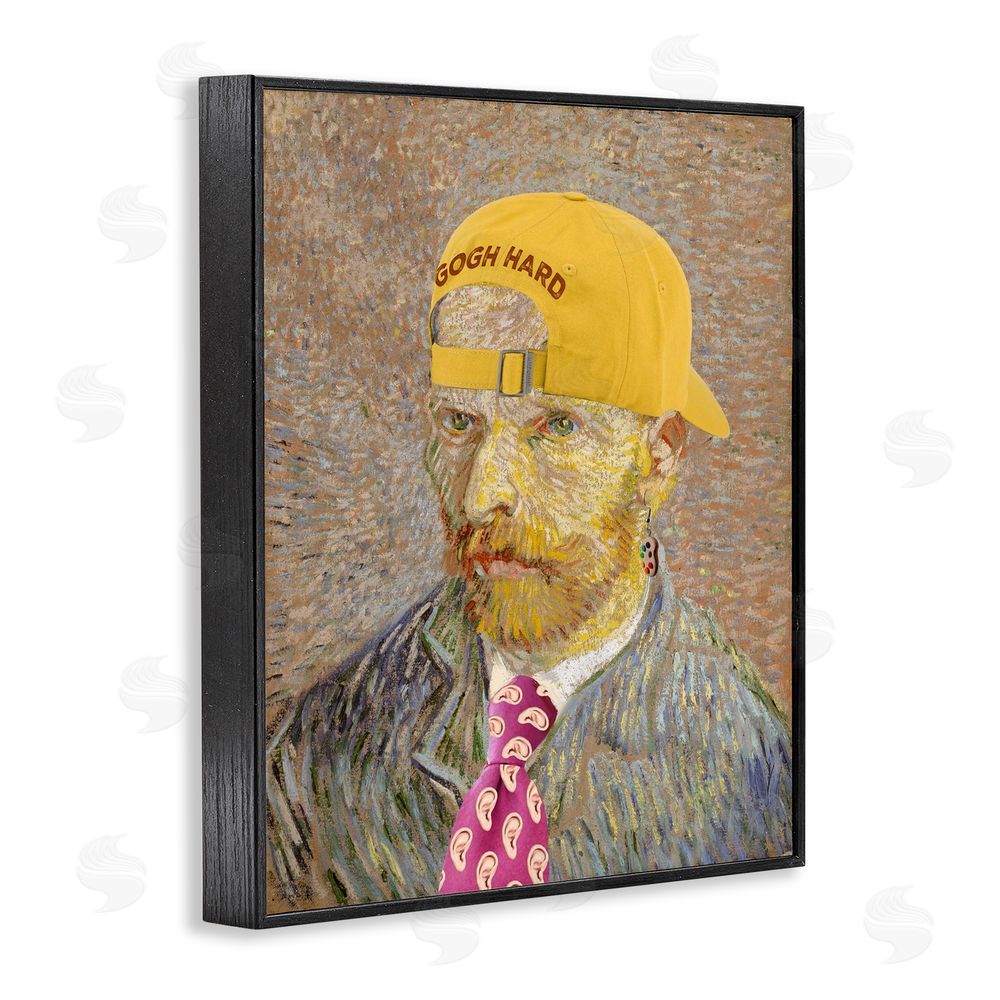 Masters Redux Van Gogh in Yellow hat Black Framed Giclee Print Wall Art
