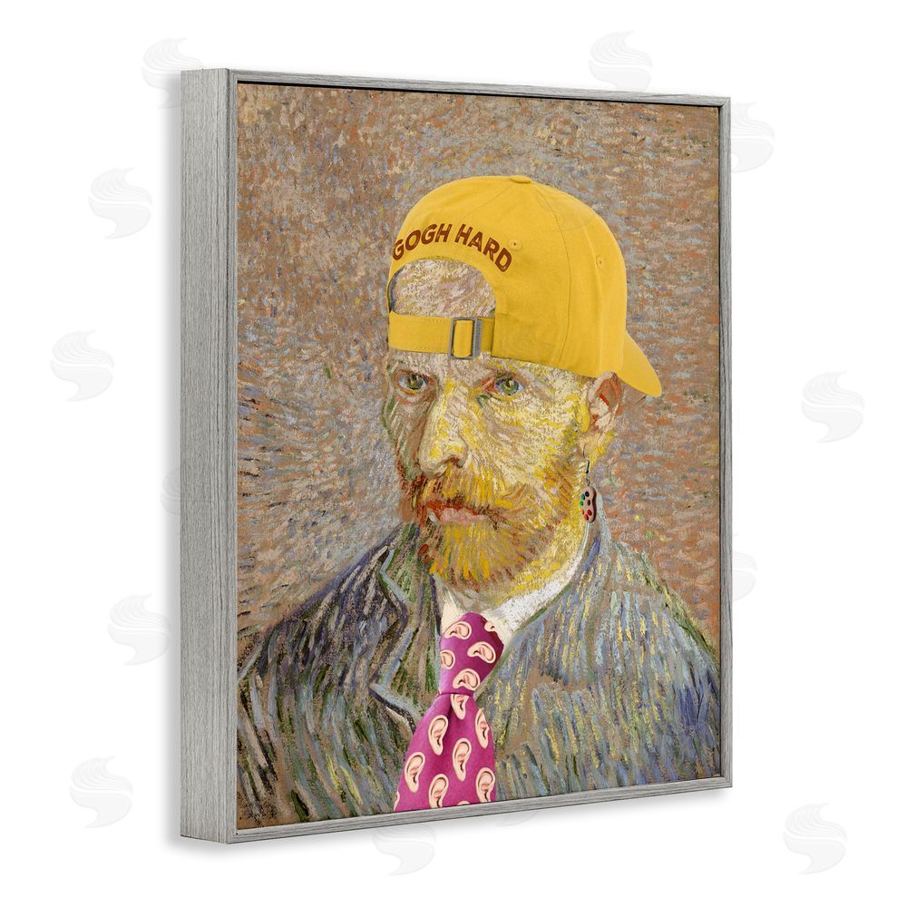Masters Redux Van Gogh in Yellow hat Gray Framed Giclee Print Wall Art