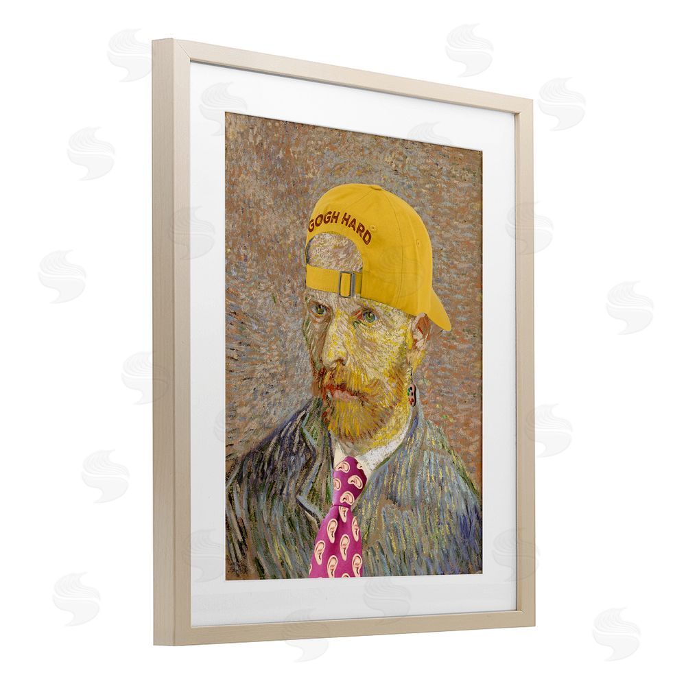 Masters Redux Van Gogh in Yellow hat Brown Framed Print Under Glass Wall Art