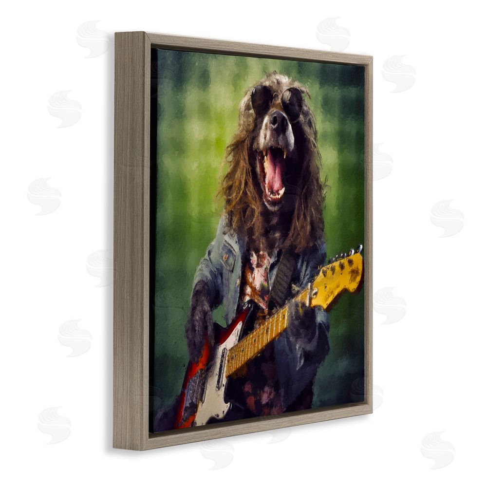 Sean Parnell Musician Mutt Halen Brown Floating Frame Canvas Wall Art Print