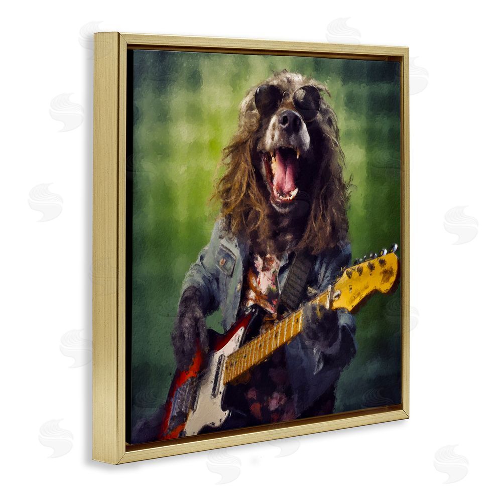 Sean Parnell Musician Mutt Halen Gold Floating Frame Canvas Wall Art Print
