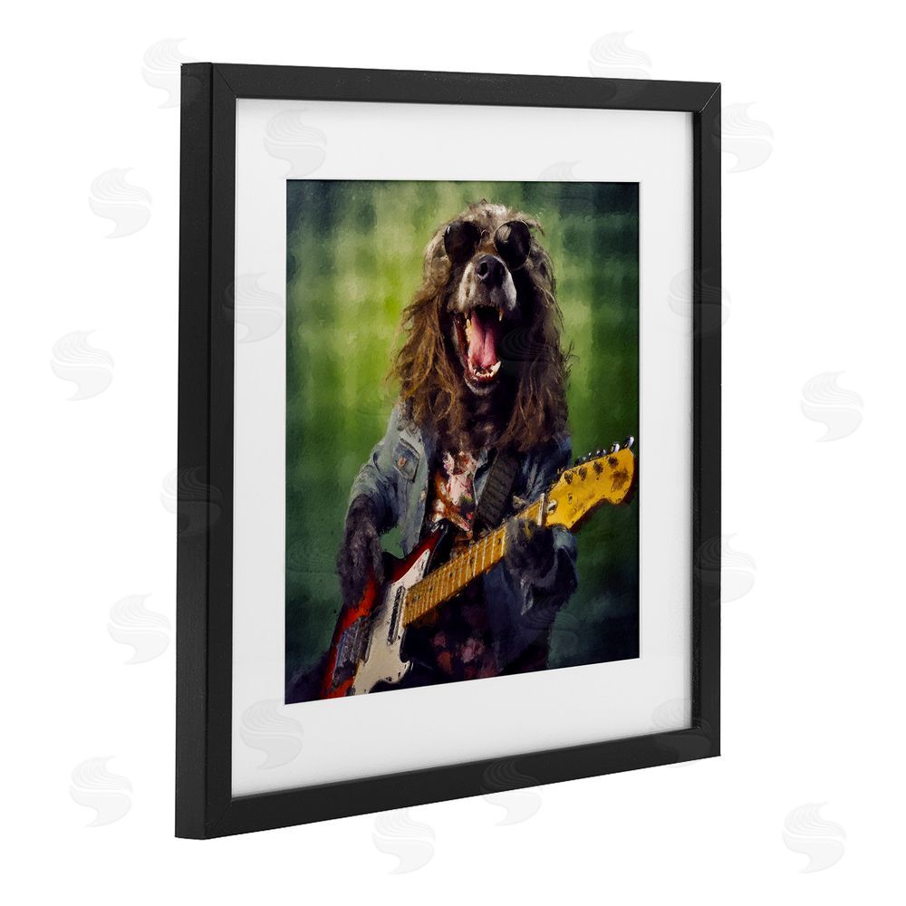 Sean Parnell Musician Mutt Halen Black Framed Print Under Glass Wall Art