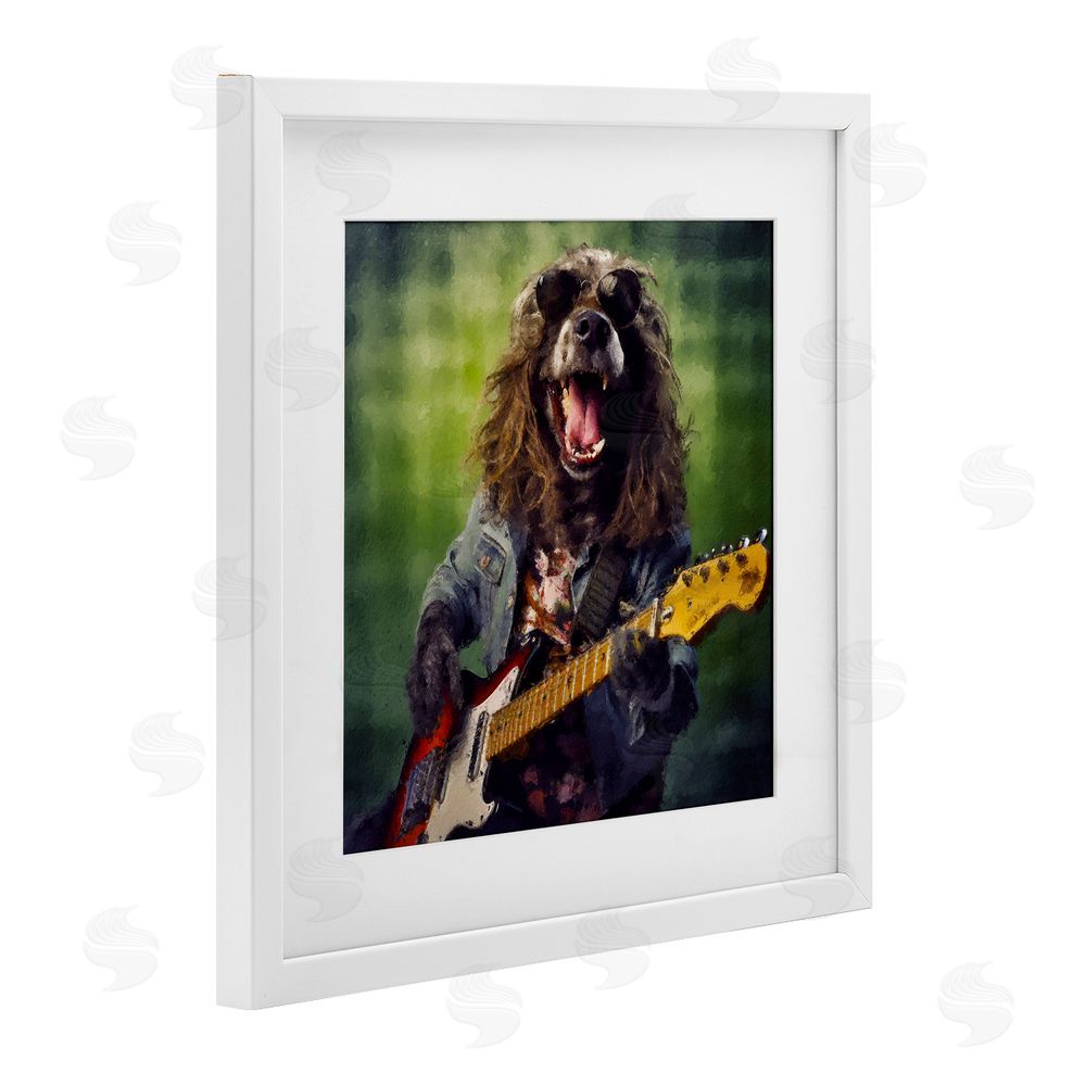 Sean Parnell Musician Mutt Halen White Framed Print Under Glass Wall Art