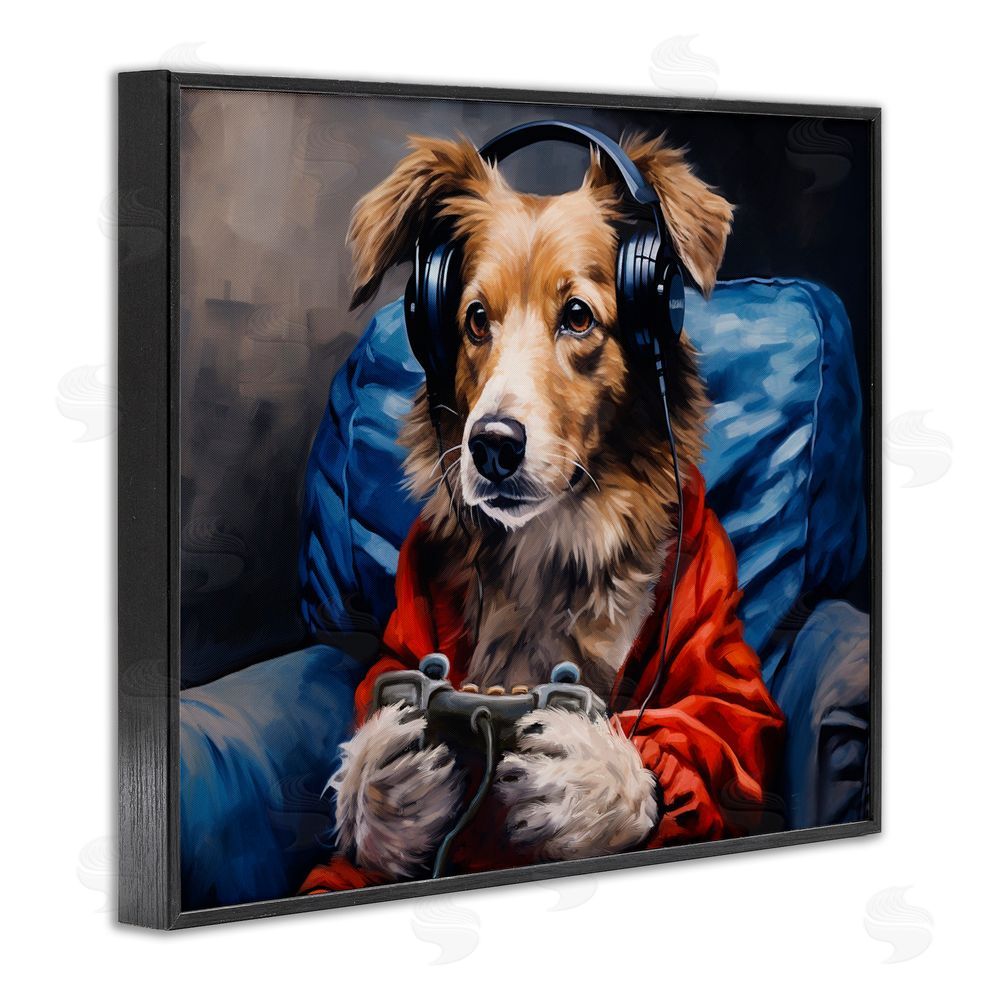 Shawna Stewart Game Master Dog Black Framed Giclee Print Wall Art