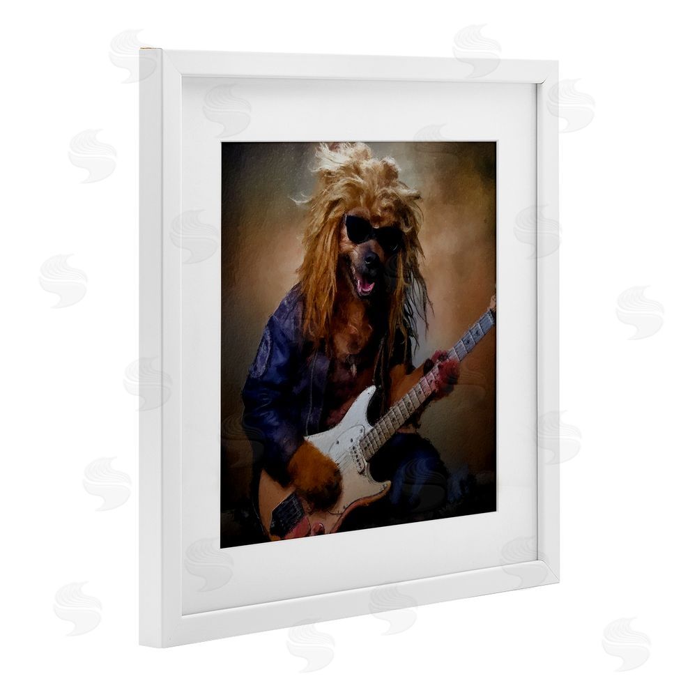 Sean Parnell Musician Canine Clark White Framed Print Under Glass Wall Art
