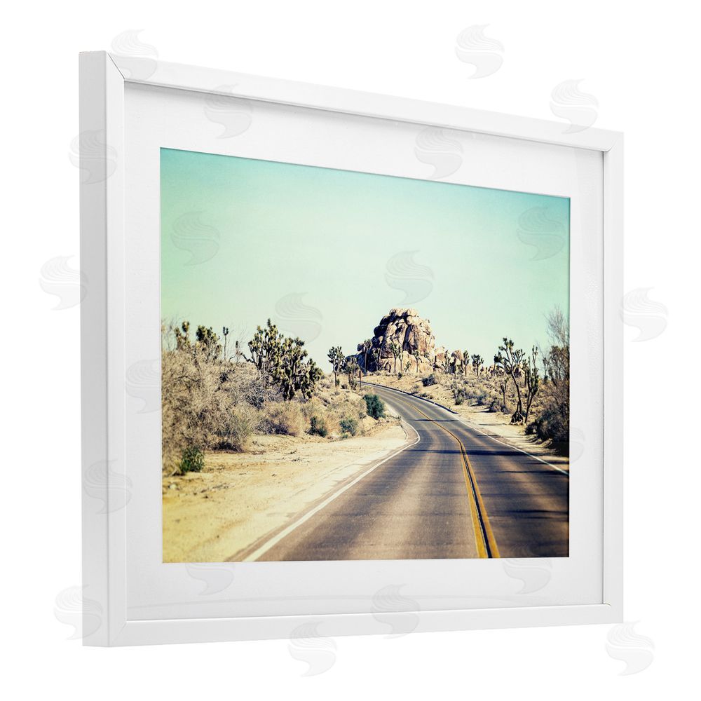 Joseph S Giacalone Road Trip Joshua Tree Park White Framed Print Under Glass Wall Art