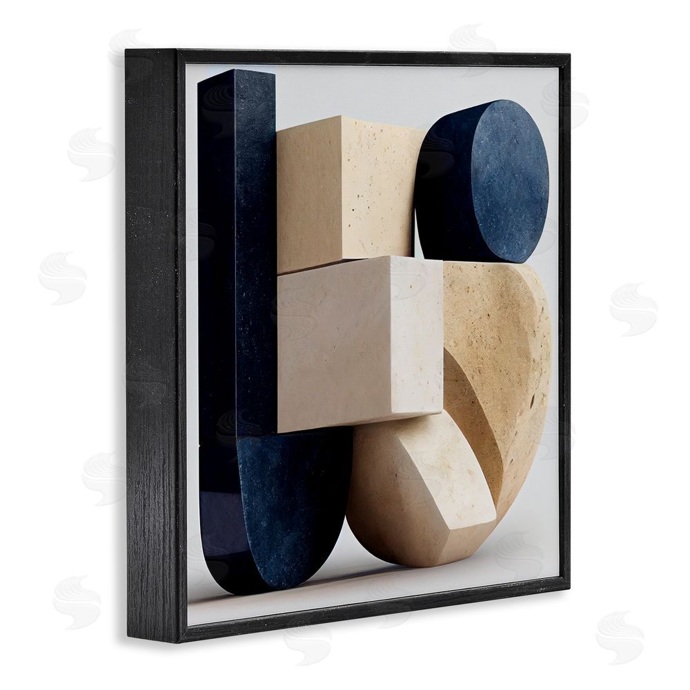 Sasha Shapes Of Things Geometric Contour Black Framed Giclee Print Wall Art