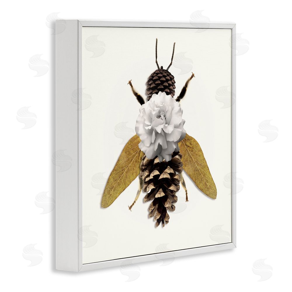 Sasha Nature Constructed Bee White Framed Giclee Print Wall Art