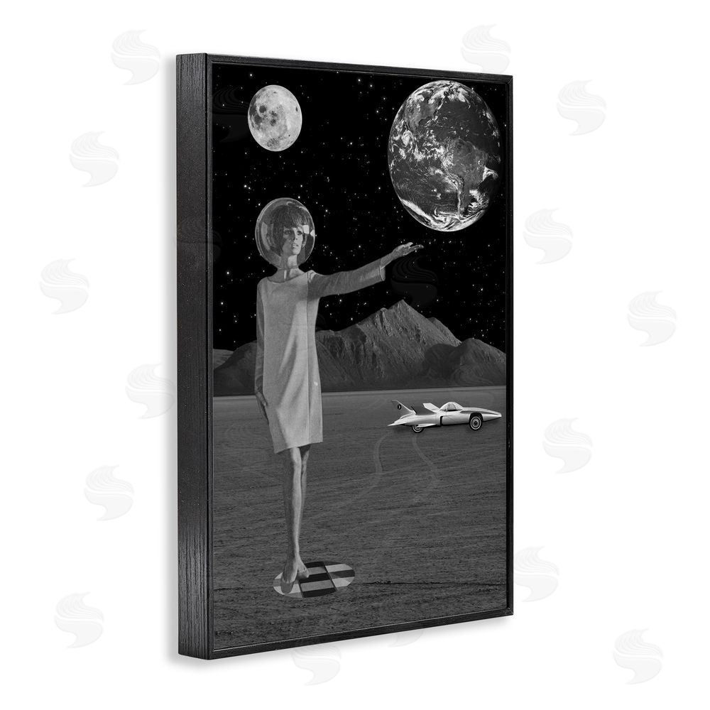 Elo Marc On A Mission Retro Space Black Framed Giclee Print Wall Art