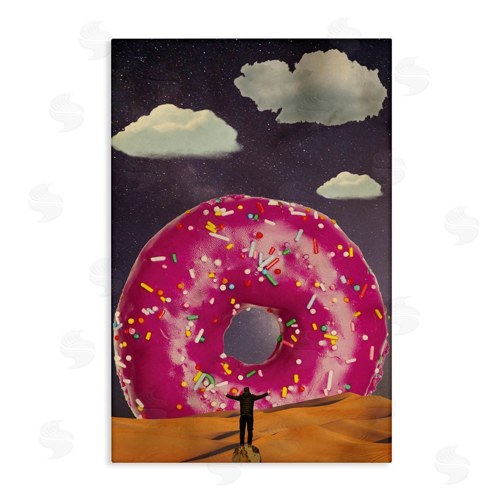Elo Marc Happy Days Giant Donut Stretched Canvas Wall Art Print