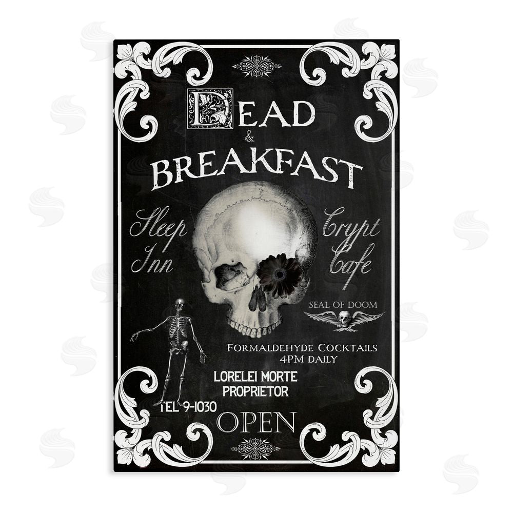 Sasha Dead & Breakfast Spooky Skull Canvas Wall Art Print