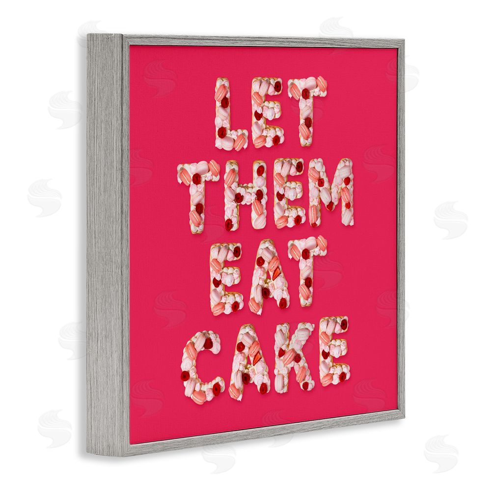 LISH Creative Let Them Eat Cake Gray Framed Giclee Print Wall Art