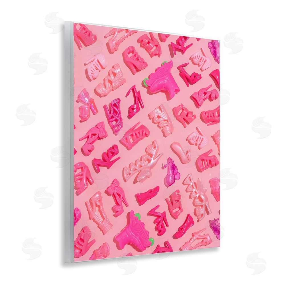LISH Creative Tiny Doll Shoes Pink Wall Plaque Art Print