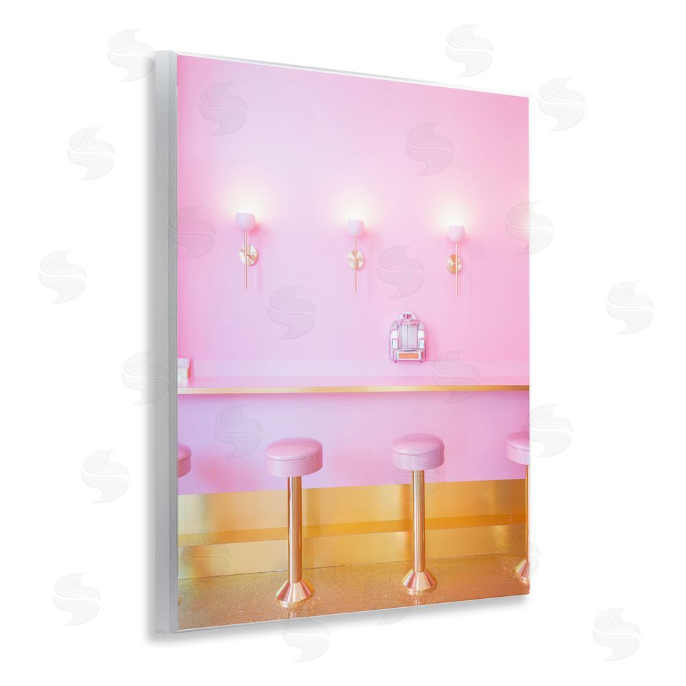 LISH Creative Pink Retro Dessert Parlor Wall Plaque Art Print
