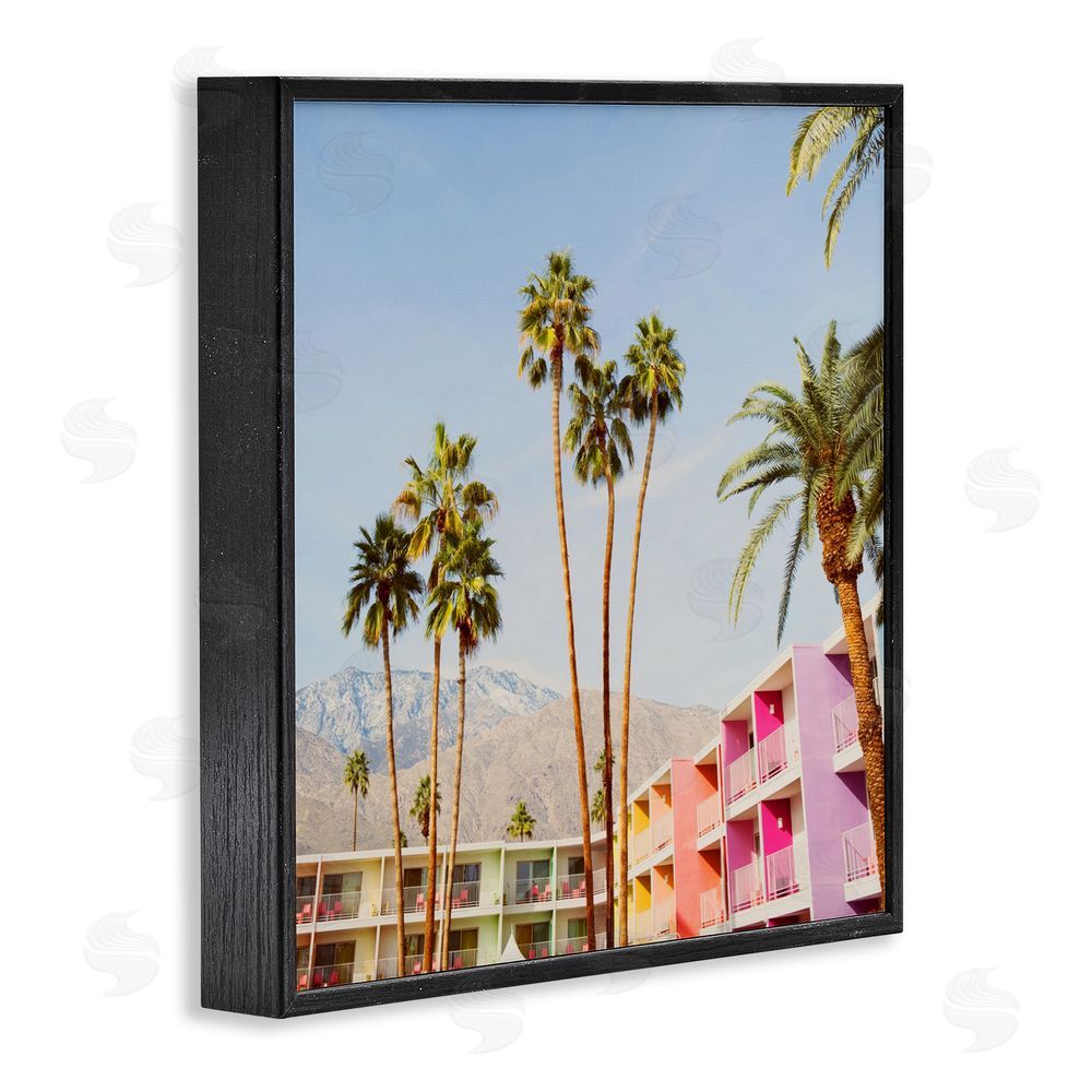 LISH Creative Looming Palms over Resort Black Framed Giclee Print Wall Art