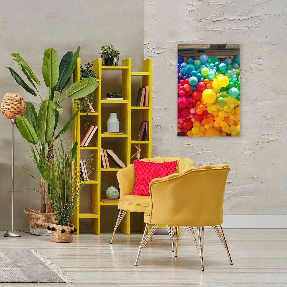 LISH Creative Lively Colorful Balloons Stretched Canvas Wall Art in Room