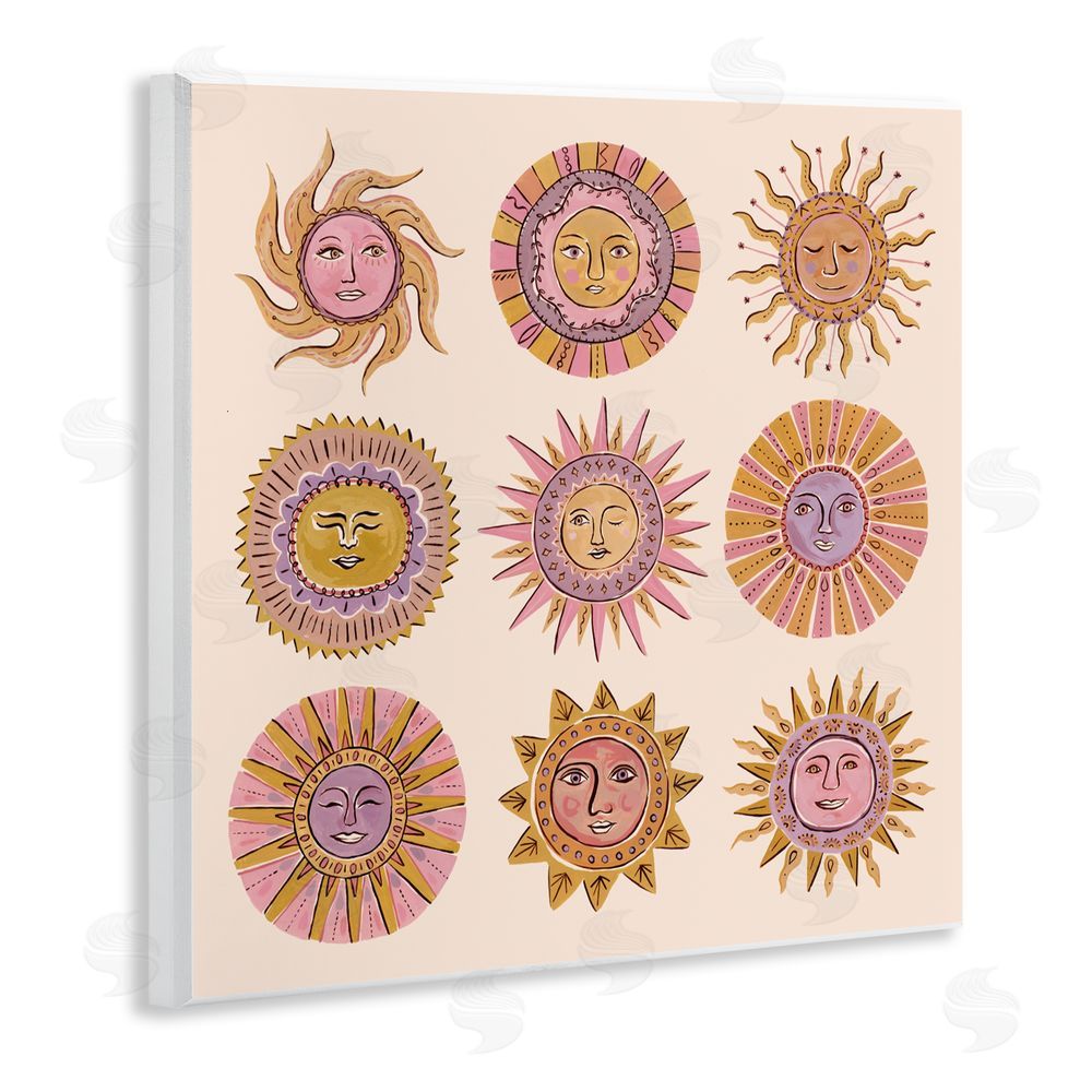 Two If By Sea Studios Boho Solar Faces Wall Plaque Art Print