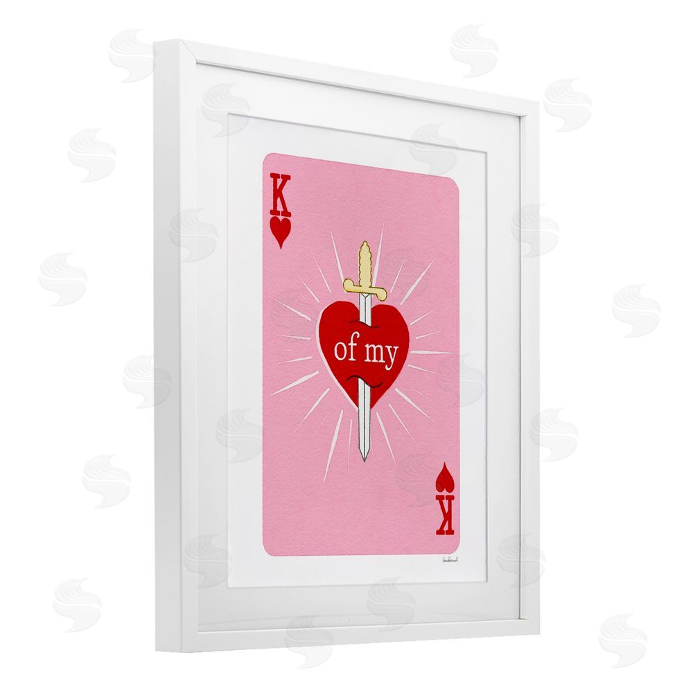 Amanda Greenwood King Of My Heart Sword White Framed Print Under Glass Wall Art