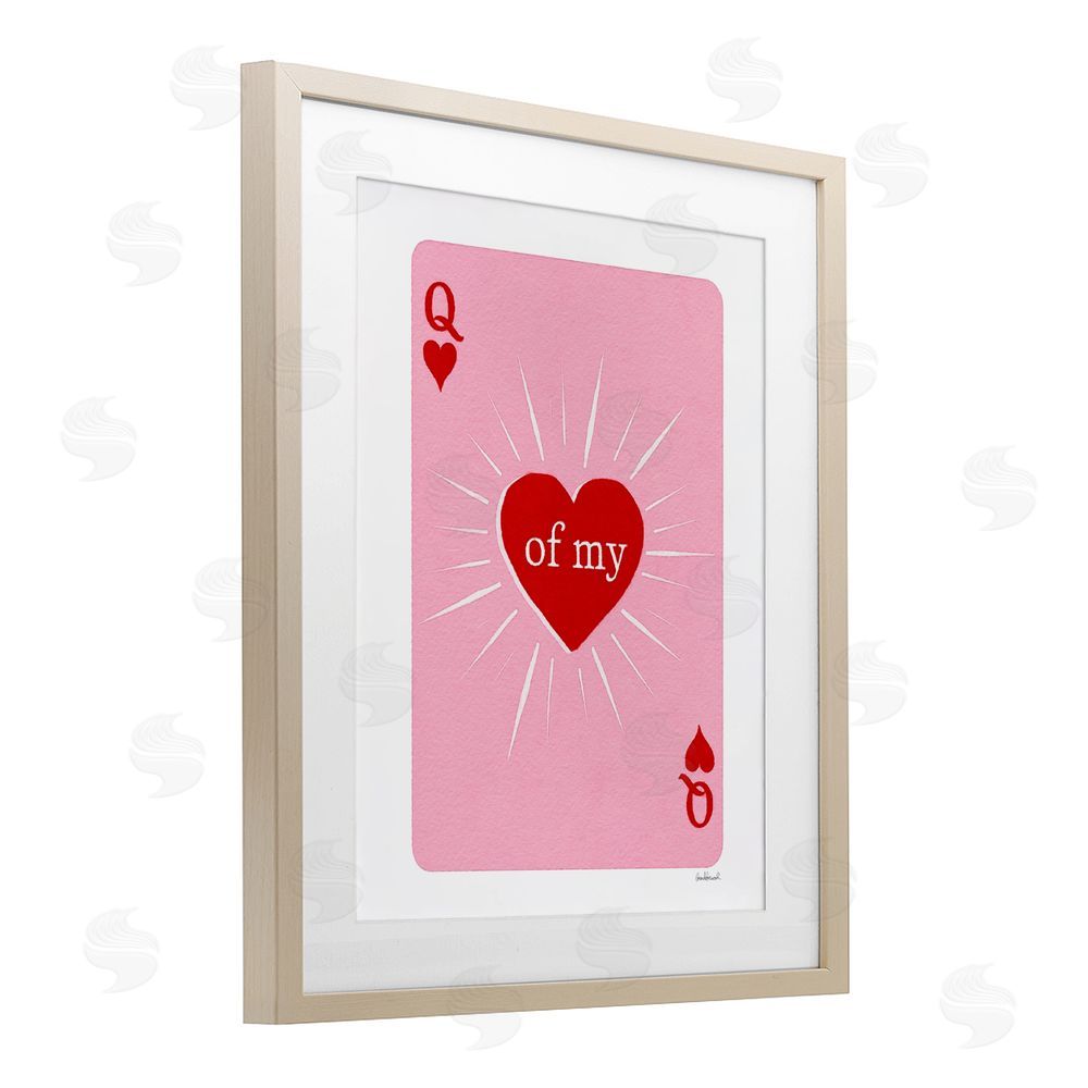 Amanda Greenwood Queen Of My Heart Card Brown Framed Print Under Glass Wall Art