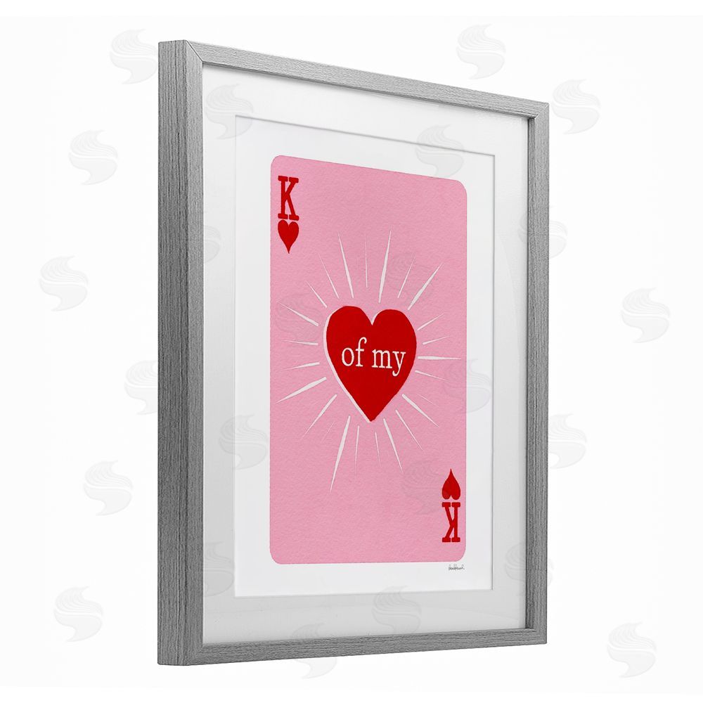 Amanda Greenwood King Of My Heart Gray Framed Print Under Glass Wall Art