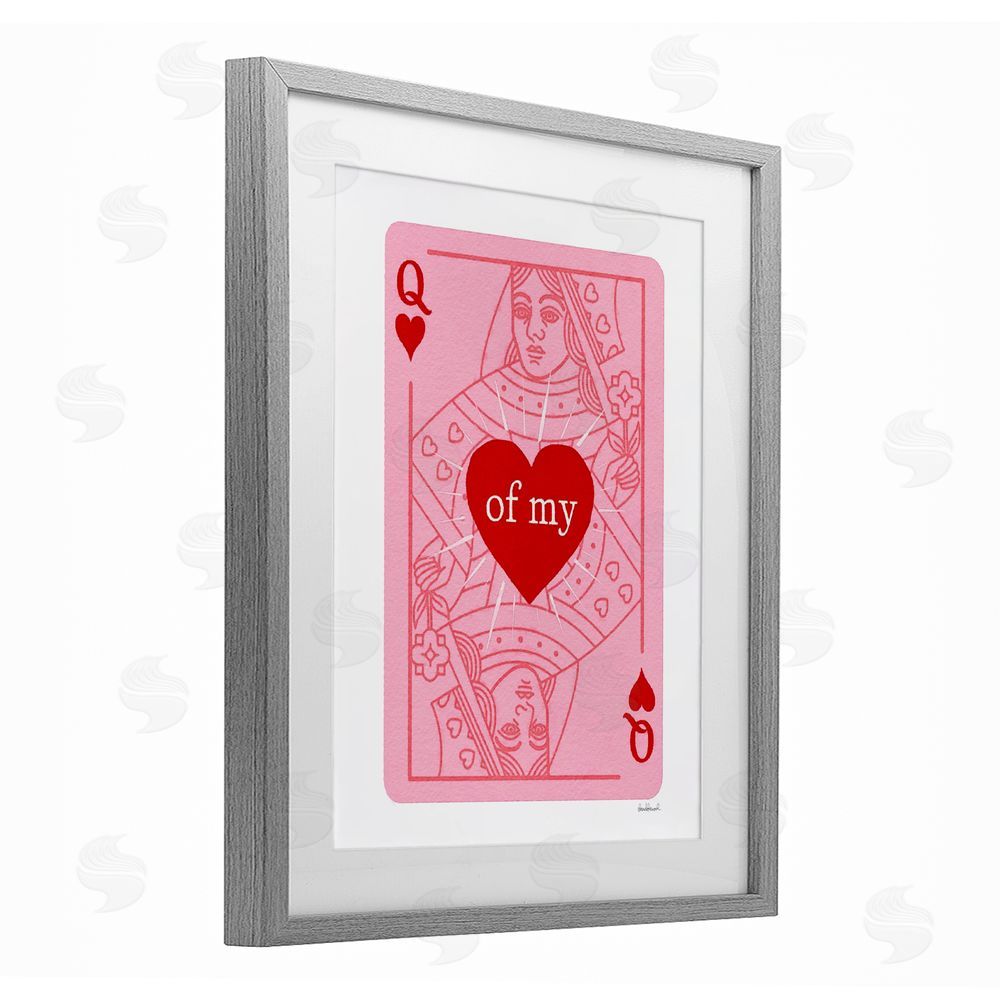 Amanda Greenwood Queen Of My Heart Gray Framed Print Under Glass Wall Art