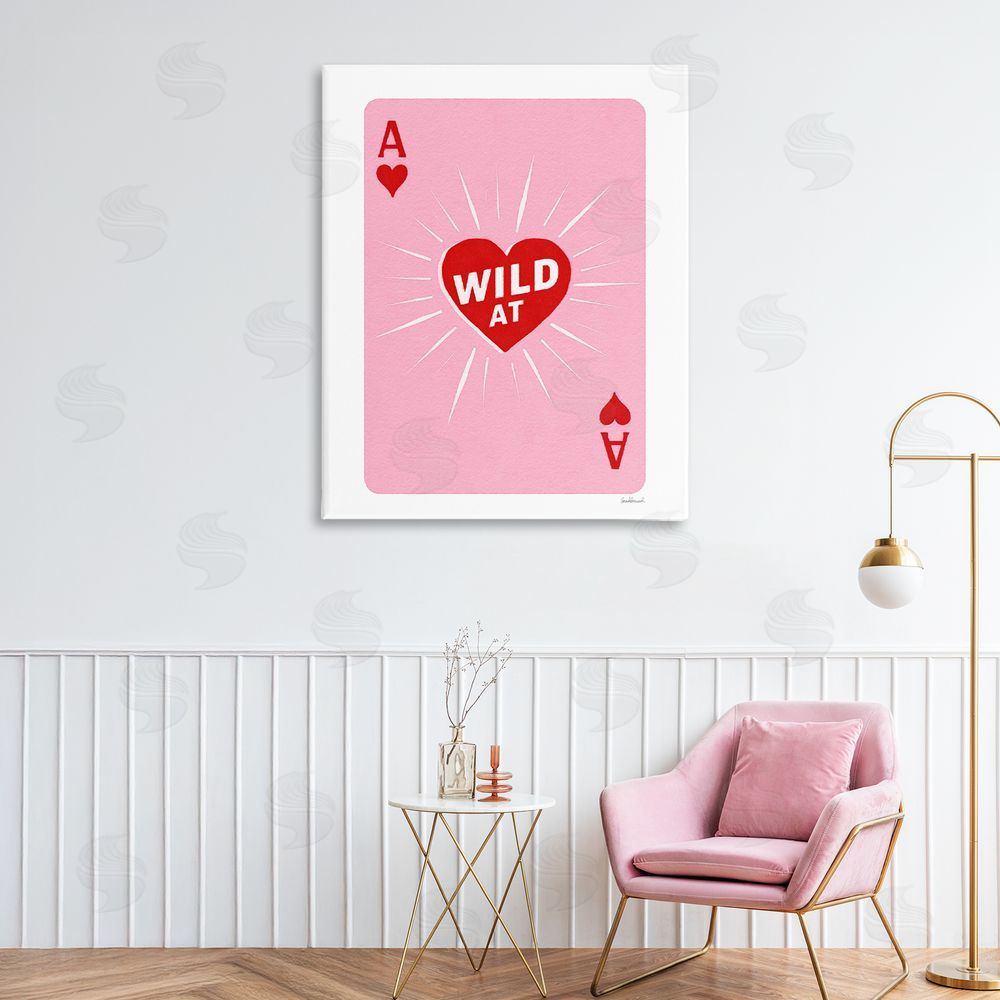 Amanda Greenwood Wild At Heart Card Stretched Canvas Wall Art Print in Room