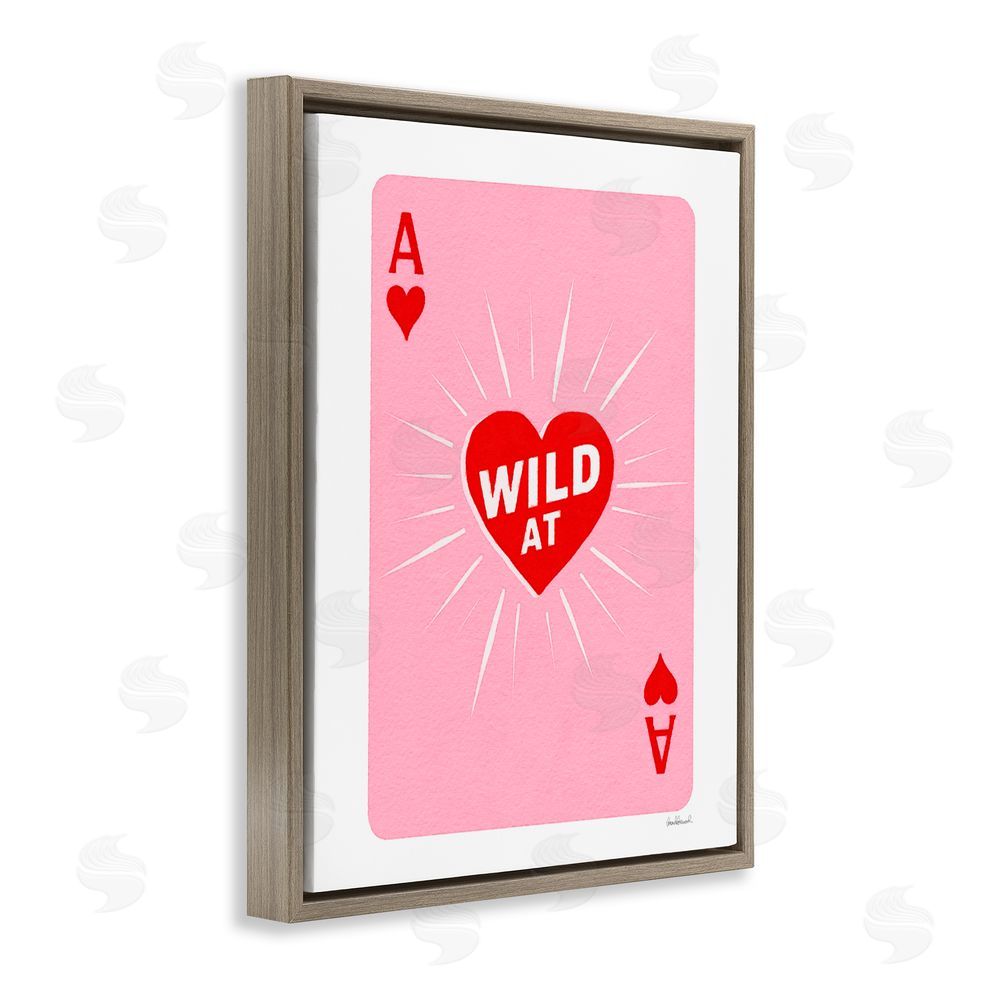 Amanda Greenwood Wild At Heart Card Brown Floating Frame Canvas Wall Art Print