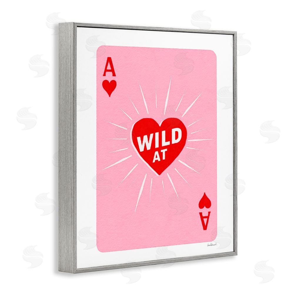 Amanda Greenwood Wild At Heart Card Gray Framed Giclee Print Wall Art