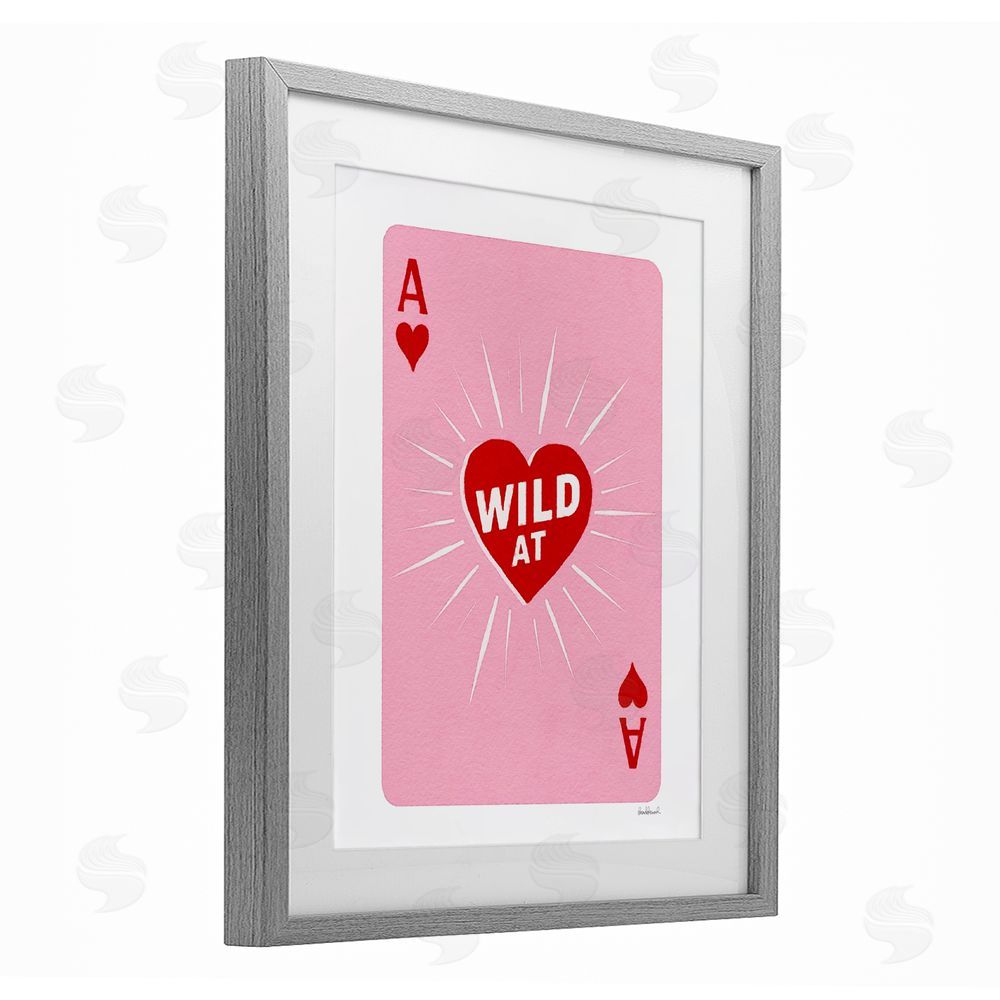 Amanda Greenwood Wild At Heart Card Gray Framed Print Under Glass Wall Art