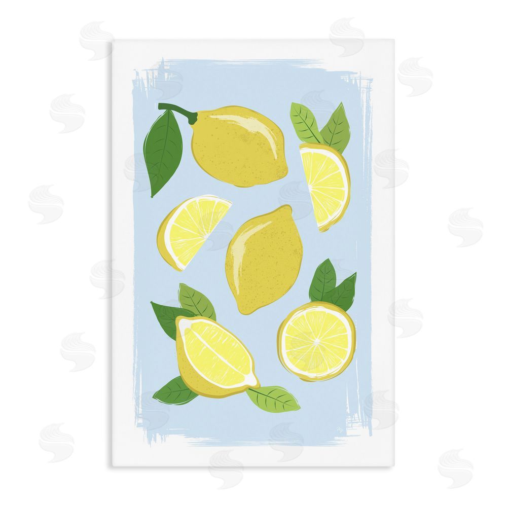 Martina Pavlova Pastel Summer Lemons Stretched Canvas Wall Art Print