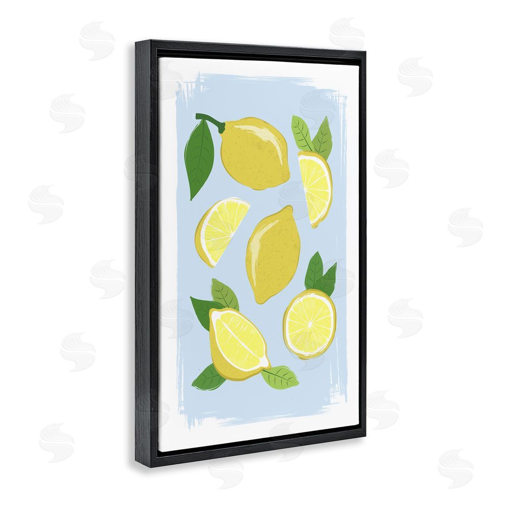 Martina Pavlova Pastel Summer Lemons Black Floating Frame Canvas Wall Art Print